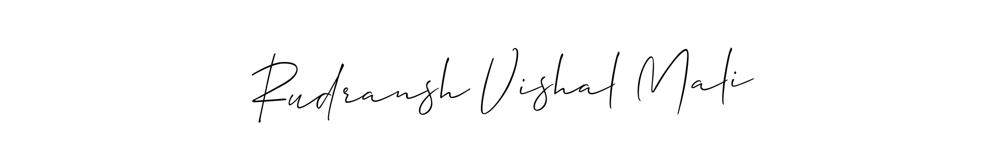 Also we have Rudransh Vishal Mali name is the best signature style. Create professional handwritten signature collection using Allison_Script autograph style. Rudransh Vishal Mali signature style 2 images and pictures png
