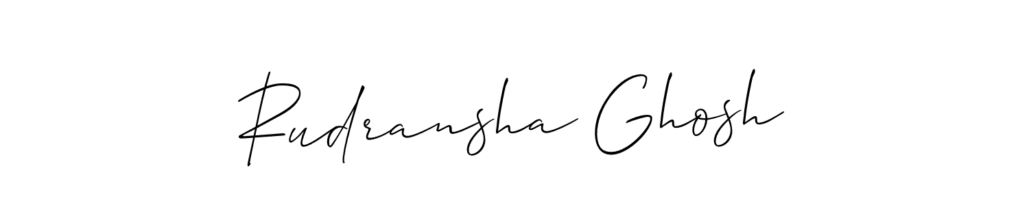 Also we have Rudransha Ghosh name is the best signature style. Create professional handwritten signature collection using Allison_Script autograph style. Rudransha Ghosh signature style 2 images and pictures png