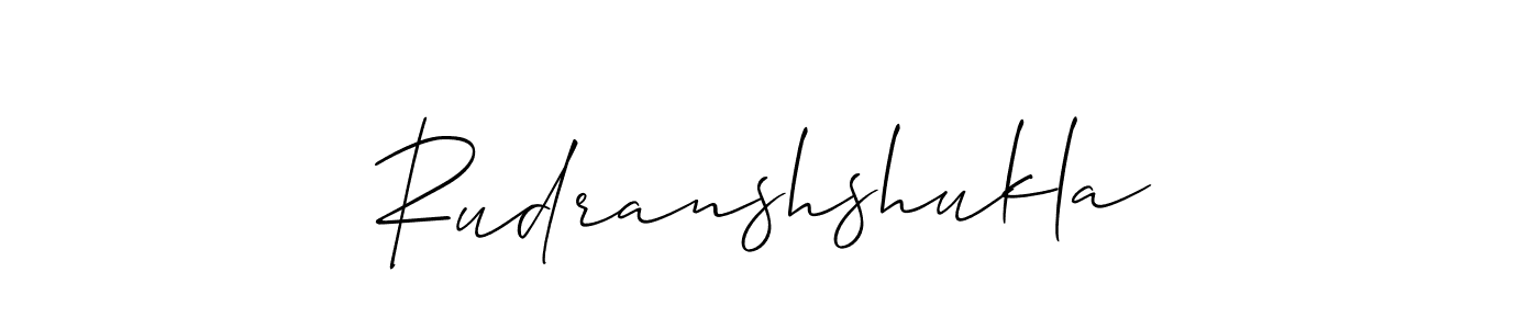 Use a signature maker to create a handwritten signature online. With this signature software, you can design (Allison_Script) your own signature for name Rudranshshukla. Rudranshshukla signature style 2 images and pictures png