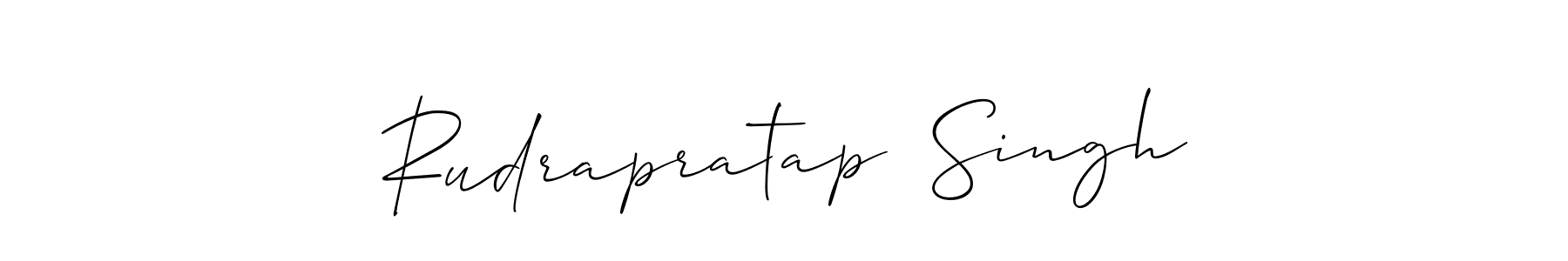 Also You can easily find your signature by using the search form. We will create Rudrapratap  Singh name handwritten signature images for you free of cost using Allison_Script sign style. Rudrapratap  Singh signature style 2 images and pictures png