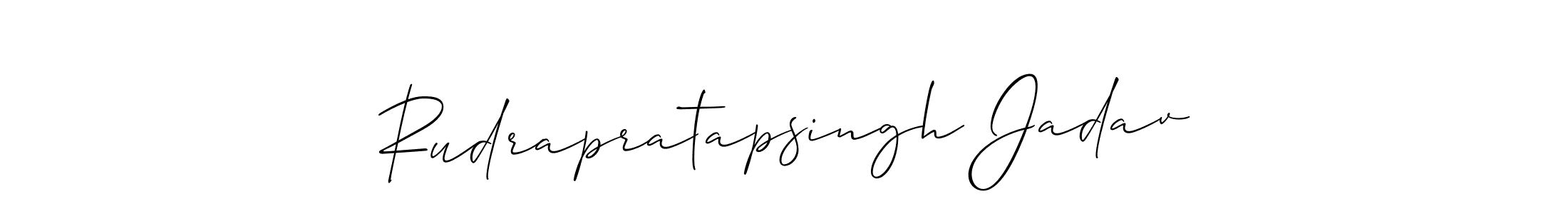 Design your own signature with our free online signature maker. With this signature software, you can create a handwritten (Allison_Script) signature for name Rudrapratapsingh Jadav. Rudrapratapsingh Jadav signature style 2 images and pictures png