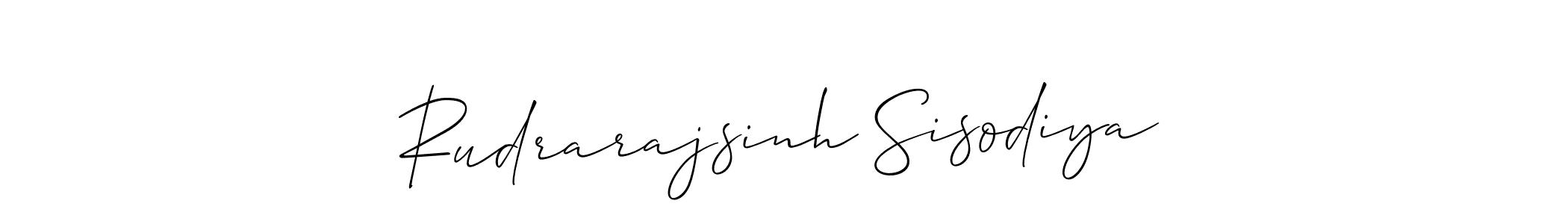 This is the best signature style for the Rudrarajsinh Sisodiya name. Also you like these signature font (Allison_Script). Mix name signature. Rudrarajsinh Sisodiya signature style 2 images and pictures png