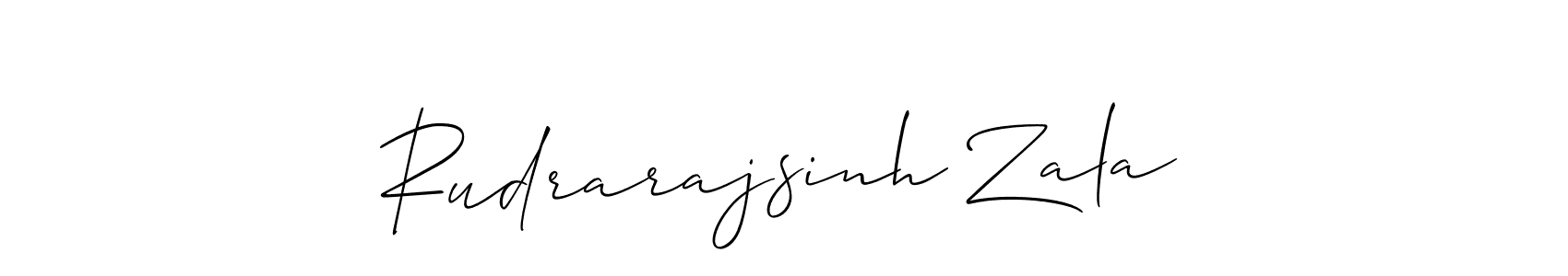 Use a signature maker to create a handwritten signature online. With this signature software, you can design (Allison_Script) your own signature for name Rudrarajsinh Zala. Rudrarajsinh Zala signature style 2 images and pictures png