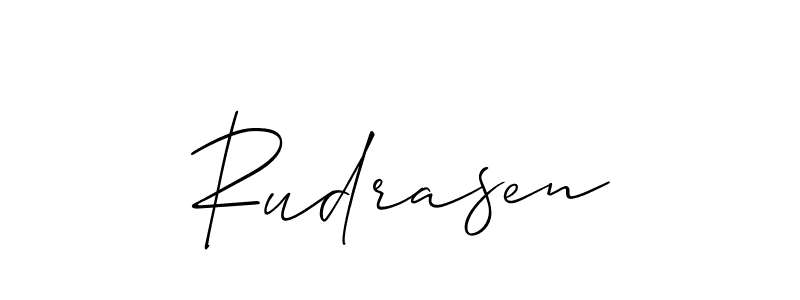 How to Draw Rudrasen signature style? Allison_Script is a latest design signature styles for name Rudrasen. Rudrasen signature style 2 images and pictures png