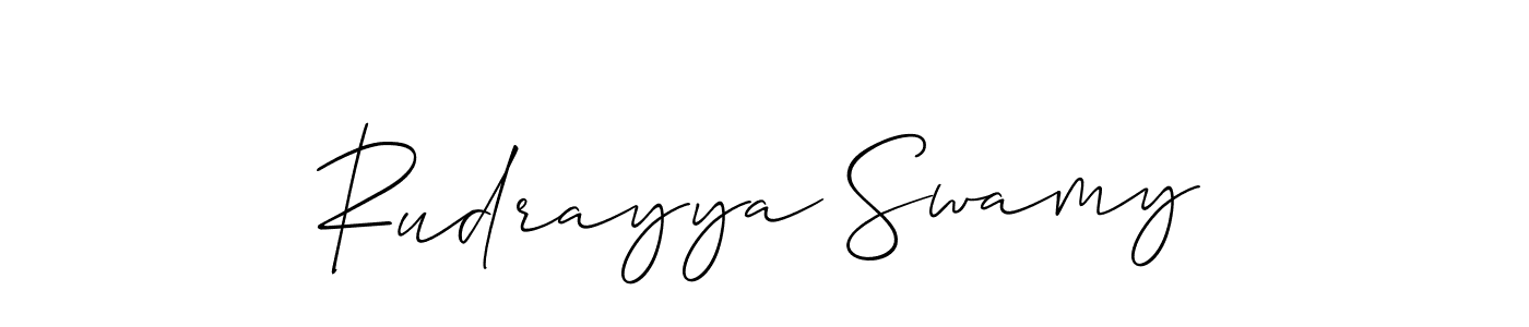 The best way (Allison_Script) to make a short signature is to pick only two or three words in your name. The name Rudrayya Swamy include a total of six letters. For converting this name. Rudrayya Swamy signature style 2 images and pictures png