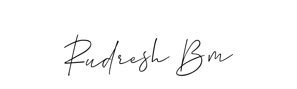 How to Draw Rudresh Bm signature style? Allison_Script is a latest design signature styles for name Rudresh Bm. Rudresh Bm signature style 2 images and pictures png