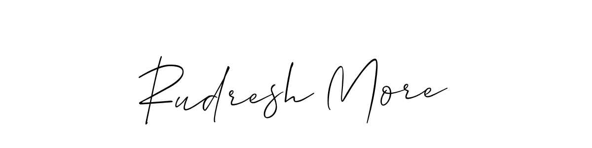 Design your own signature with our free online signature maker. With this signature software, you can create a handwritten (Allison_Script) signature for name Rudresh More. Rudresh More signature style 2 images and pictures png