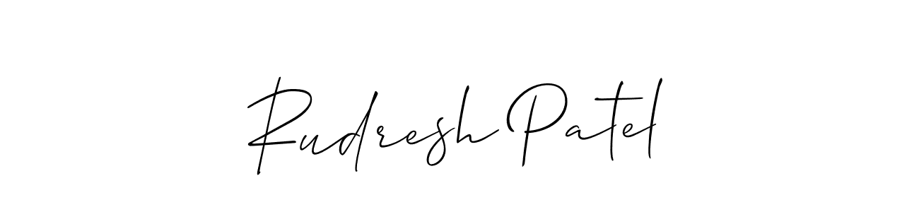 Also we have Rudresh Patel name is the best signature style. Create professional handwritten signature collection using Allison_Script autograph style. Rudresh Patel signature style 2 images and pictures png