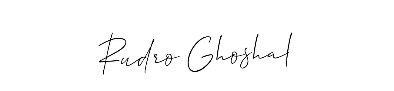 Rudro Ghoshal stylish signature style. Best Handwritten Sign (Allison_Script) for my name. Handwritten Signature Collection Ideas for my name Rudro Ghoshal. Rudro Ghoshal signature style 2 images and pictures png