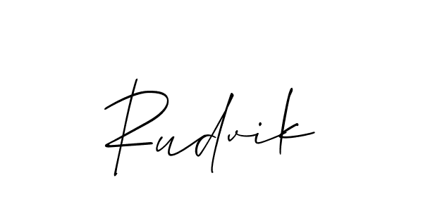 Design your own signature with our free online signature maker. With this signature software, you can create a handwritten (Allison_Script) signature for name Rudvik. Rudvik signature style 2 images and pictures png