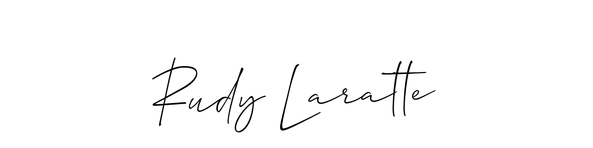 Rudy Laratte stylish signature style. Best Handwritten Sign (Allison_Script) for my name. Handwritten Signature Collection Ideas for my name Rudy Laratte. Rudy Laratte signature style 2 images and pictures png