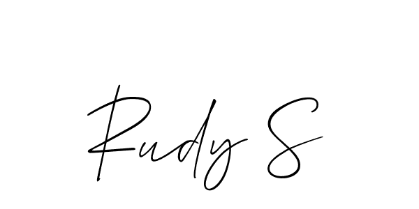 How to make Rudy S signature? Allison_Script is a professional autograph style. Create handwritten signature for Rudy S name. Rudy S signature style 2 images and pictures png