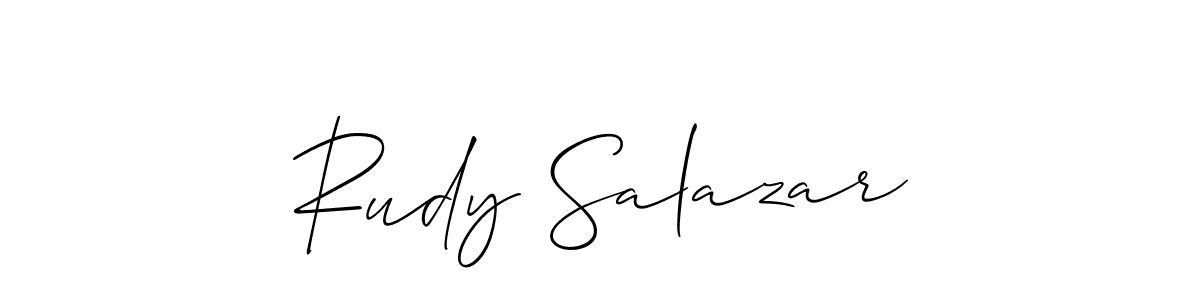 This is the best signature style for the Rudy Salazar name. Also you like these signature font (Allison_Script). Mix name signature. Rudy Salazar signature style 2 images and pictures png