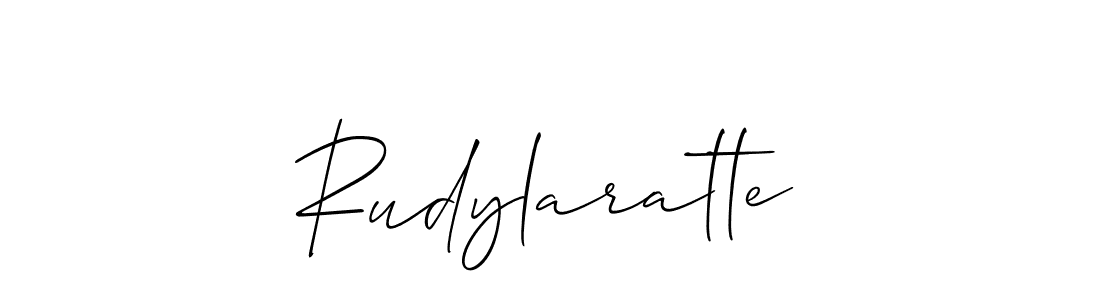 How to make Rudylaratte signature? Allison_Script is a professional autograph style. Create handwritten signature for Rudylaratte name. Rudylaratte signature style 2 images and pictures png