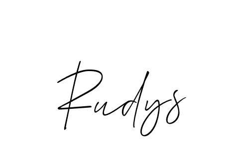 The best way (Allison_Script) to make a short signature is to pick only two or three words in your name. The name Rudys include a total of six letters. For converting this name. Rudys signature style 2 images and pictures png