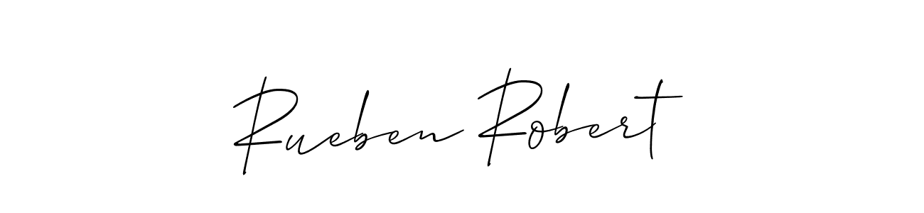 How to make Rueben Robert name signature. Use Allison_Script style for creating short signs online. This is the latest handwritten sign. Rueben Robert signature style 2 images and pictures png