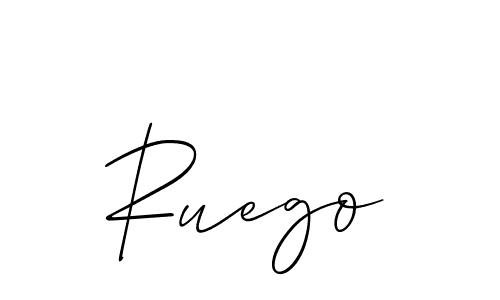 Allison_Script is a professional signature style that is perfect for those who want to add a touch of class to their signature. It is also a great choice for those who want to make their signature more unique. Get Ruego name to fancy signature for free. Ruego signature style 2 images and pictures png