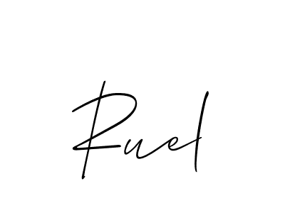 Make a short Ruel signature style. Manage your documents anywhere anytime using Allison_Script. Create and add eSignatures, submit forms, share and send files easily. Ruel signature style 2 images and pictures png