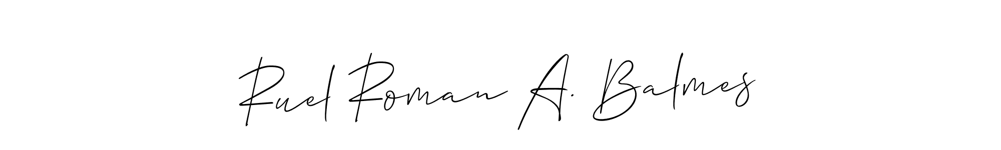 Once you've used our free online signature maker to create your best signature Allison_Script style, it's time to enjoy all of the benefits that Ruel Roman A. Balmes name signing documents. Ruel Roman A. Balmes signature style 2 images and pictures png