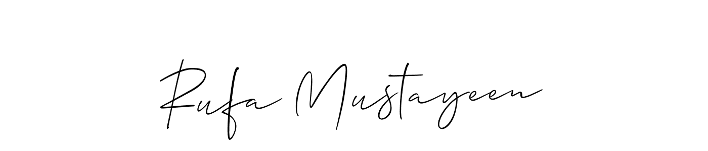 How to Draw Rufa Mustayeen signature style? Allison_Script is a latest design signature styles for name Rufa Mustayeen. Rufa Mustayeen signature style 2 images and pictures png