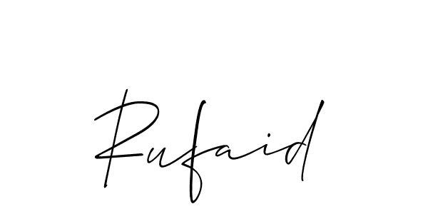 You can use this online signature creator to create a handwritten signature for the name Rufaid. This is the best online autograph maker. Rufaid signature style 2 images and pictures png