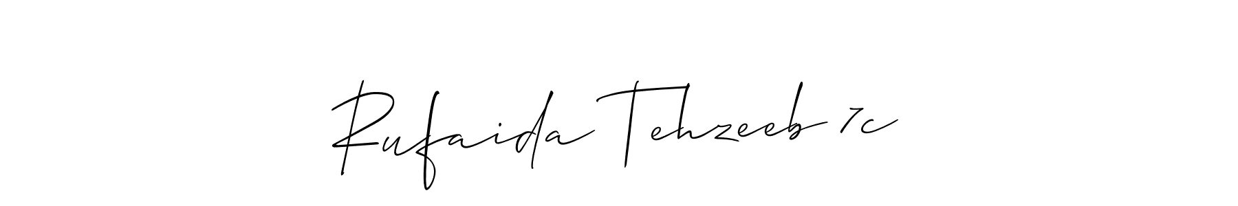 Use a signature maker to create a handwritten signature online. With this signature software, you can design (Allison_Script) your own signature for name Rufaida Tehzeeb 7c. Rufaida Tehzeeb 7c signature style 2 images and pictures png