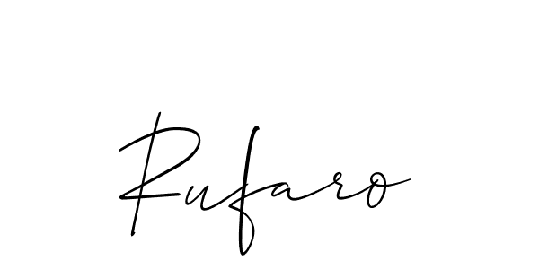 How to make Rufaro signature? Allison_Script is a professional autograph style. Create handwritten signature for Rufaro name. Rufaro signature style 2 images and pictures png