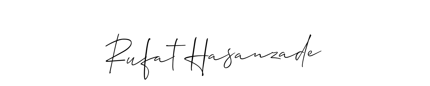 How to make Rufat Hasanzade signature? Allison_Script is a professional autograph style. Create handwritten signature for Rufat Hasanzade name. Rufat Hasanzade signature style 2 images and pictures png