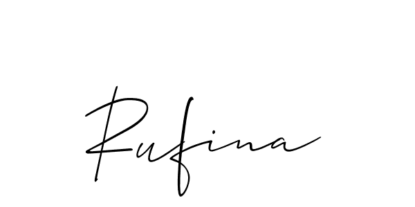 How to make Rufina signature? Allison_Script is a professional autograph style. Create handwritten signature for Rufina name. Rufina signature style 2 images and pictures png
