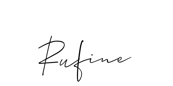 Make a beautiful signature design for name Rufine. With this signature (Allison_Script) style, you can create a handwritten signature for free. Rufine signature style 2 images and pictures png