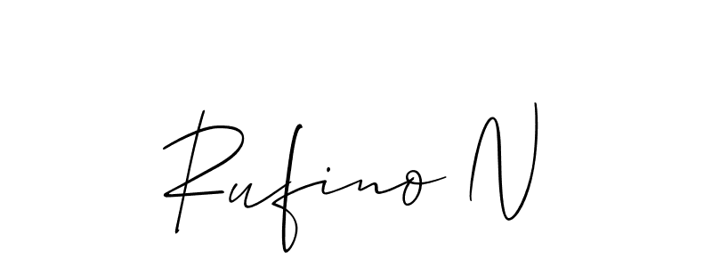 Create a beautiful signature design for name Rufino N. With this signature (Allison_Script) fonts, you can make a handwritten signature for free. Rufino N signature style 2 images and pictures png