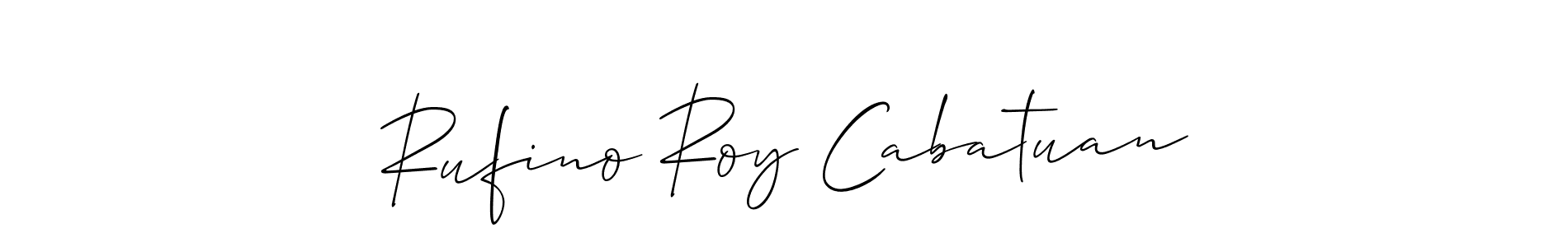 See photos of Rufino Roy Cabatuan official signature by Spectra . Check more albums & portfolios. Read reviews & check more about Allison_Script font. Rufino Roy Cabatuan signature style 2 images and pictures png