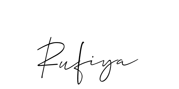 How to make Rufiya signature? Allison_Script is a professional autograph style. Create handwritten signature for Rufiya name. Rufiya signature style 2 images and pictures png