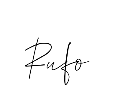 Design your own signature with our free online signature maker. With this signature software, you can create a handwritten (Allison_Script) signature for name Rufo. Rufo signature style 2 images and pictures png