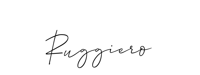 Design your own signature with our free online signature maker. With this signature software, you can create a handwritten (Allison_Script) signature for name Ruggiero. Ruggiero signature style 2 images and pictures png