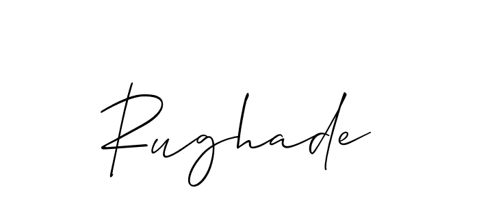 Design your own signature with our free online signature maker. With this signature software, you can create a handwritten (Allison_Script) signature for name Rughade. Rughade signature style 2 images and pictures png
