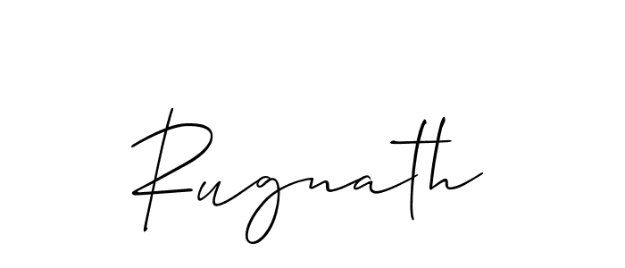 Create a beautiful signature design for name Rugnath. With this signature (Allison_Script) fonts, you can make a handwritten signature for free. Rugnath signature style 2 images and pictures png