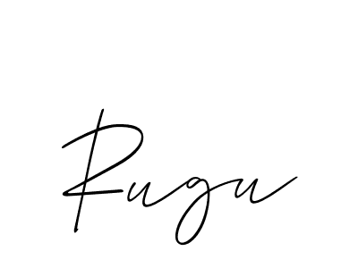 Design your own signature with our free online signature maker. With this signature software, you can create a handwritten (Allison_Script) signature for name Rugu. Rugu signature style 2 images and pictures png