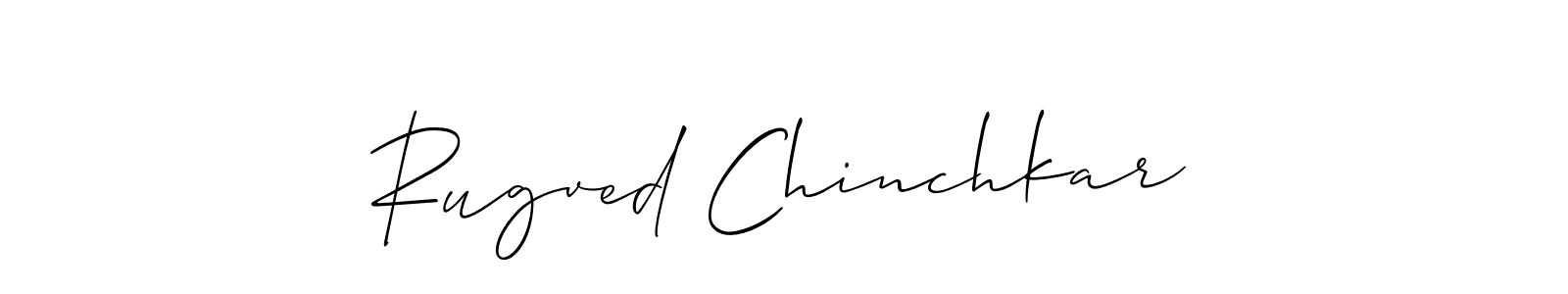 Create a beautiful signature design for name Rugved Chinchkar. With this signature (Allison_Script) fonts, you can make a handwritten signature for free. Rugved Chinchkar signature style 2 images and pictures png