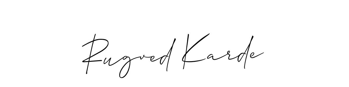 Make a beautiful signature design for name Rugved Karde. Use this online signature maker to create a handwritten signature for free. Rugved Karde signature style 2 images and pictures png