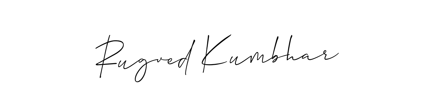 Also You can easily find your signature by using the search form. We will create Rugved Kumbhar name handwritten signature images for you free of cost using Allison_Script sign style. Rugved Kumbhar signature style 2 images and pictures png