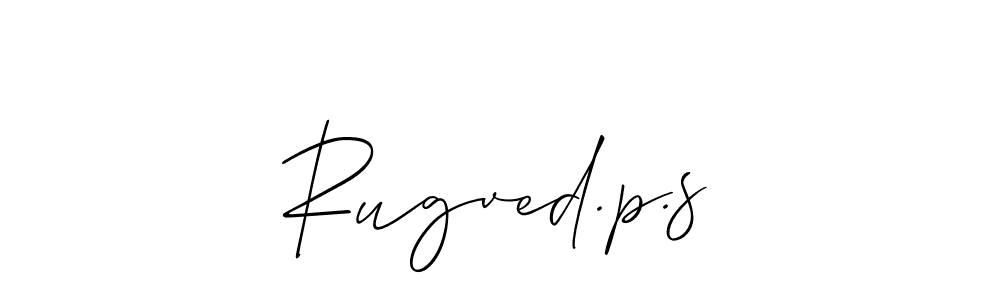 Create a beautiful signature design for name Rugved.p.s. With this signature (Allison_Script) fonts, you can make a handwritten signature for free. Rugved.p.s signature style 2 images and pictures png