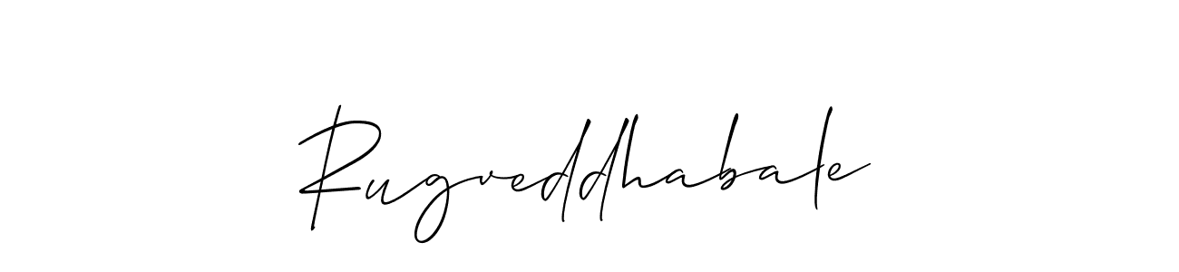 You should practise on your own different ways (Allison_Script) to write your name (Rugveddhabale) in signature. don't let someone else do it for you. Rugveddhabale signature style 2 images and pictures png