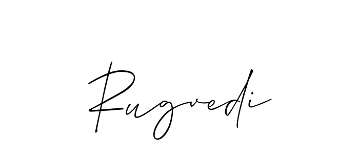 The best way (Allison_Script) to make a short signature is to pick only two or three words in your name. The name Rugvedi include a total of six letters. For converting this name. Rugvedi signature style 2 images and pictures png