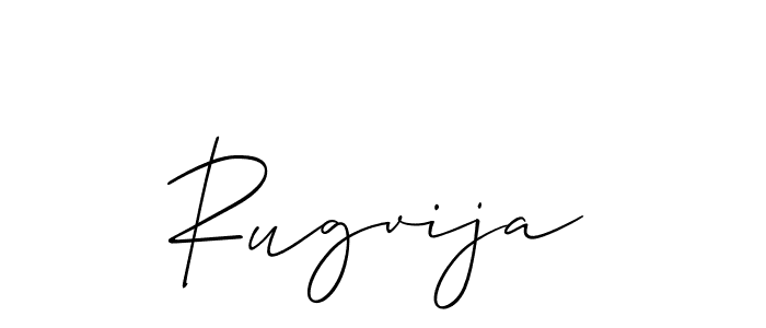 Design your own signature with our free online signature maker. With this signature software, you can create a handwritten (Allison_Script) signature for name Rugvija. Rugvija signature style 2 images and pictures png