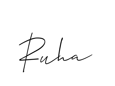 Create a beautiful signature design for name Ruha. With this signature (Allison_Script) fonts, you can make a handwritten signature for free. Ruha signature style 2 images and pictures png