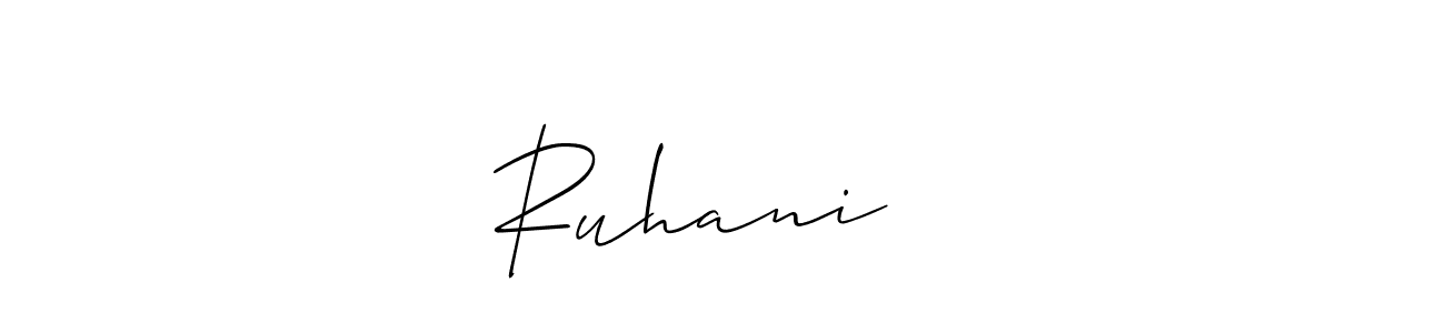 Make a short Ruhani ❤️ signature style. Manage your documents anywhere anytime using Allison_Script. Create and add eSignatures, submit forms, share and send files easily. Ruhani ❤️ signature style 2 images and pictures png