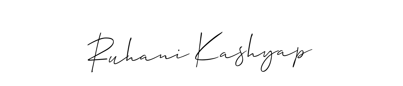 Once you've used our free online signature maker to create your best signature Allison_Script style, it's time to enjoy all of the benefits that Ruhani Kashyap name signing documents. Ruhani Kashyap signature style 2 images and pictures png