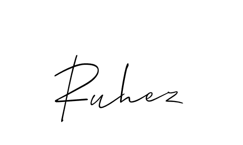 Create a beautiful signature design for name Ruhez. With this signature (Allison_Script) fonts, you can make a handwritten signature for free. Ruhez signature style 2 images and pictures png