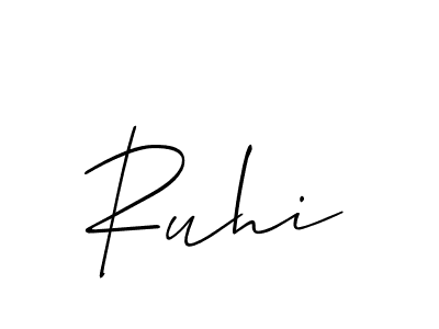 Design your own signature with our free online signature maker. With this signature software, you can create a handwritten (Allison_Script) signature for name Ruhi. Ruhi signature style 2 images and pictures png